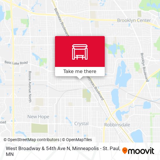 West Broadway & 54th Ave N map