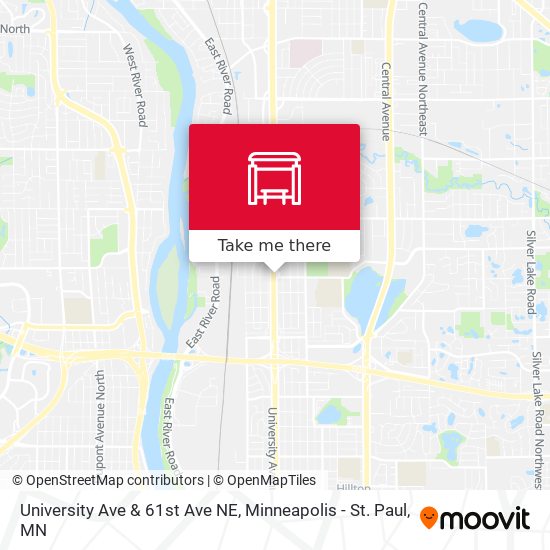 University Ave & 61st Ave NE map