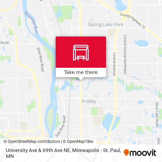 University Ave & 69th Ave NE map