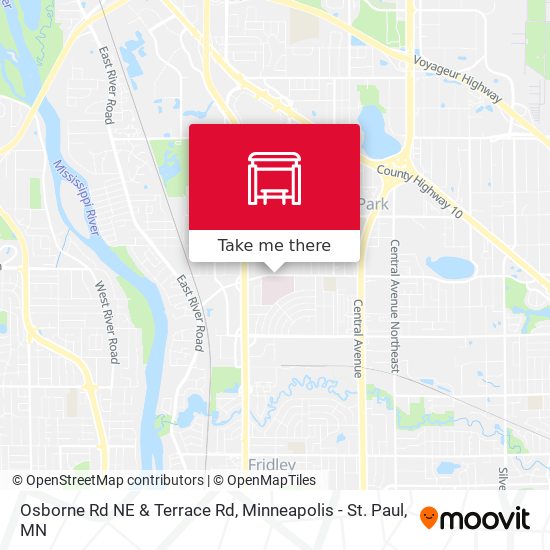 Osborne Rd NE & Terrace Rd map