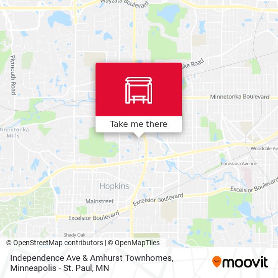 Independence Ave & Amhurst Townhomes map