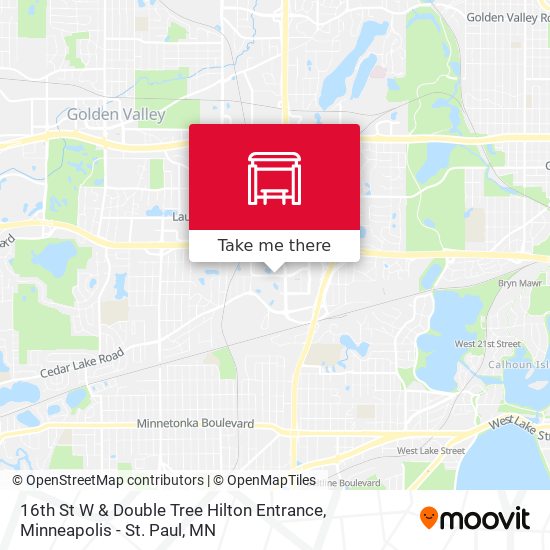 16th St W & Double Tree Hilton Entrance map