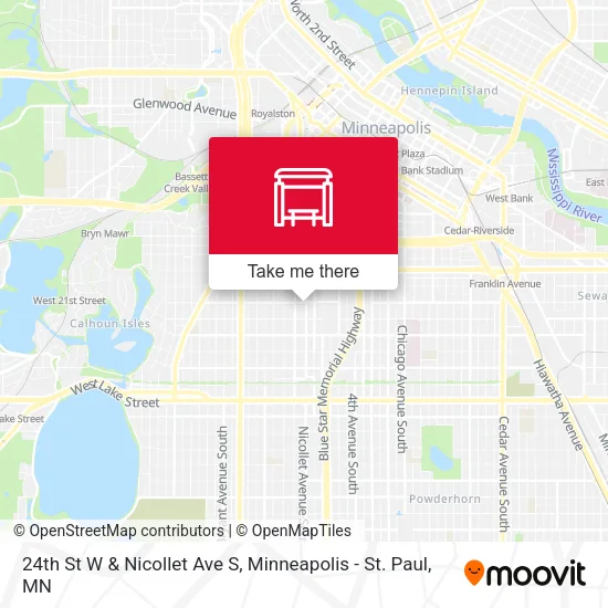 24th St W & Nicollet Ave S map