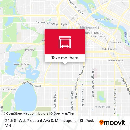 24th St W & Pleasant Ave S map