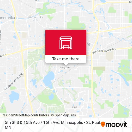 5th St S & 15th Ave / 16th Ave map