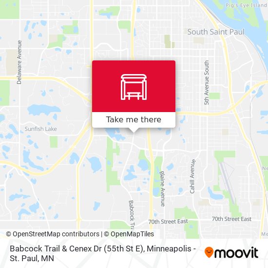 Mapa de Babcock Trail & Cenex Dr (55th St E)