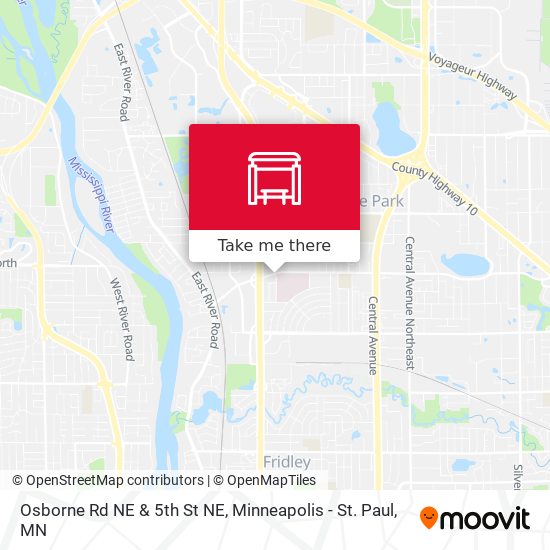 Osborne Rd NE & 5th St NE map