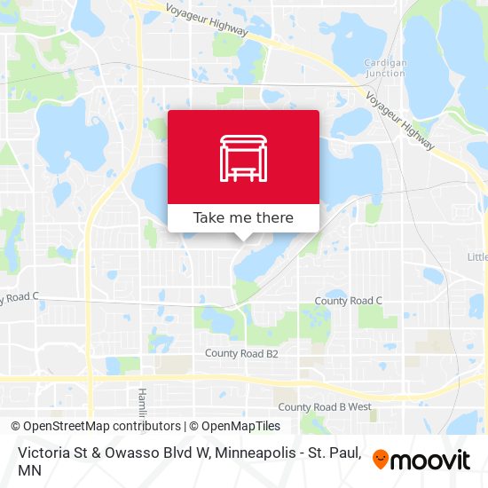 Victoria St & Owasso Blvd W map