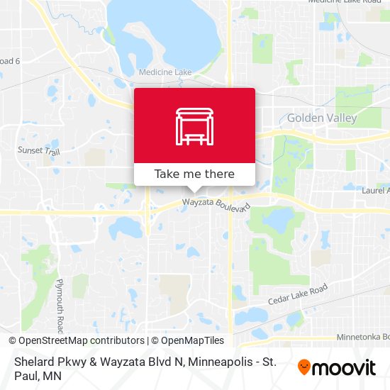 Mapa de Shelard Pkwy & Wayzata Blvd N