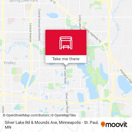 Silver Lake Rd & Mounds Ave map