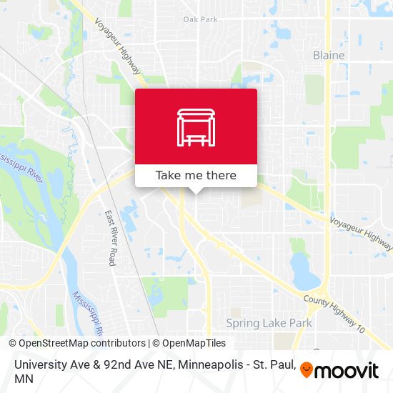 University Ave & 92nd Ave NE map