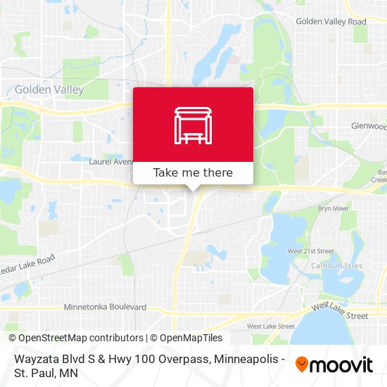 Wayzata Blvd S & Hwy 100 Overpass map