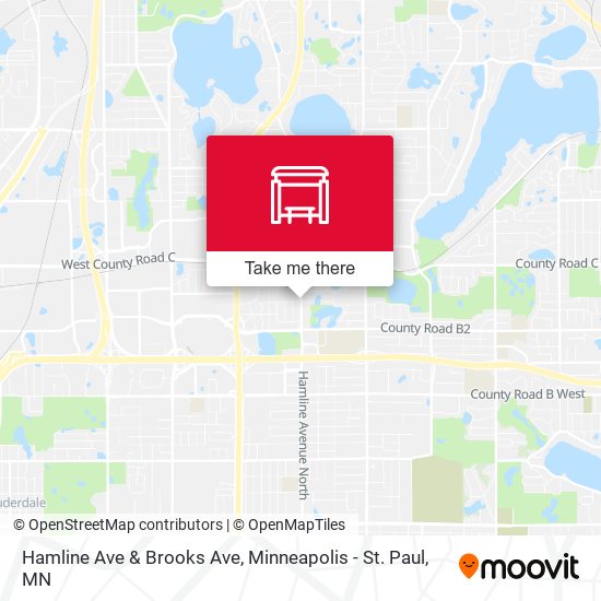 Hamline Ave & Brooks Ave map