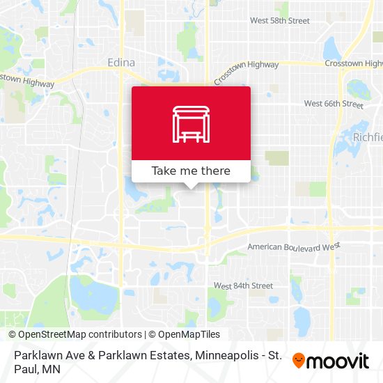 Parklawn Ave & Parklawn Estates map