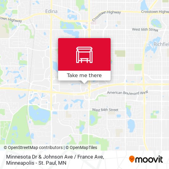 Minnesota Dr & Johnson Ave / France Ave map