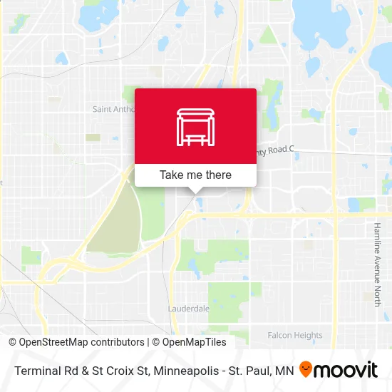 Terminal Rd & St Croix St map
