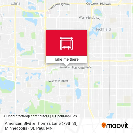 American Blvd & Thomas Lane (79th St) map
