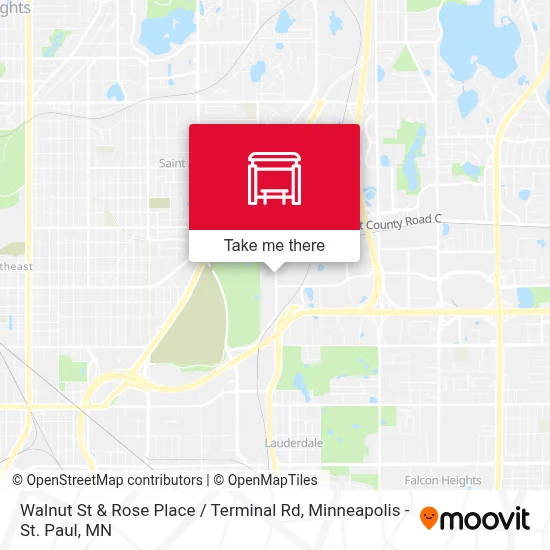 Walnut St & Rose Place / Terminal Rd map