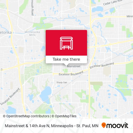 Mainstreet & 14th Ave N map