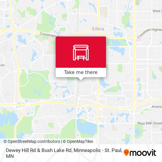 Dewey Hill Rd & Bush Lake Rd map
