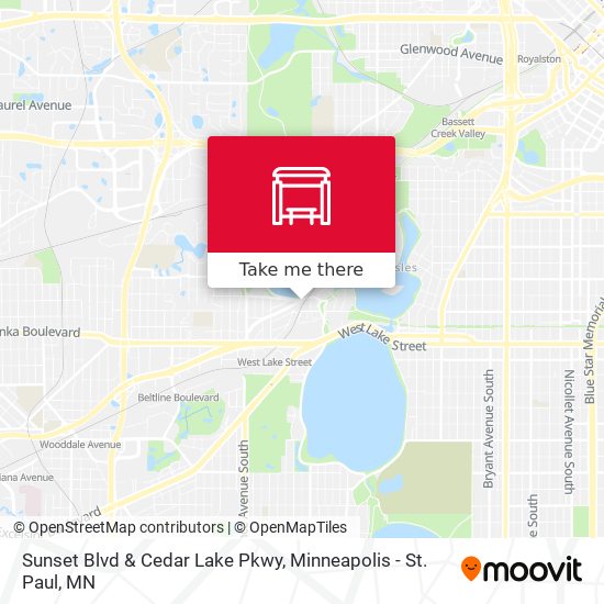 Sunset Blvd & Cedar Lake Pkwy map