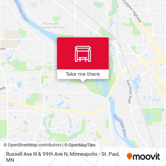 Russell Ave N & 99th Ave N map