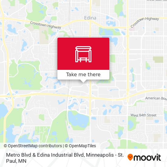 Metro Blvd & Edina Industrial Blvd map