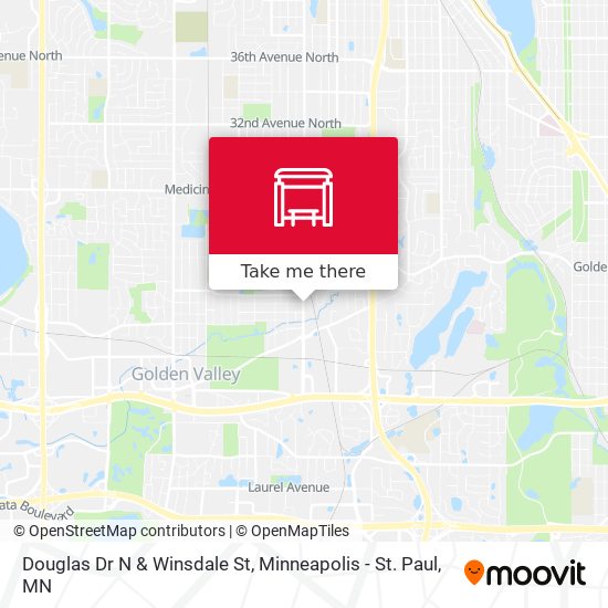 Douglas Dr N & Winsdale St map