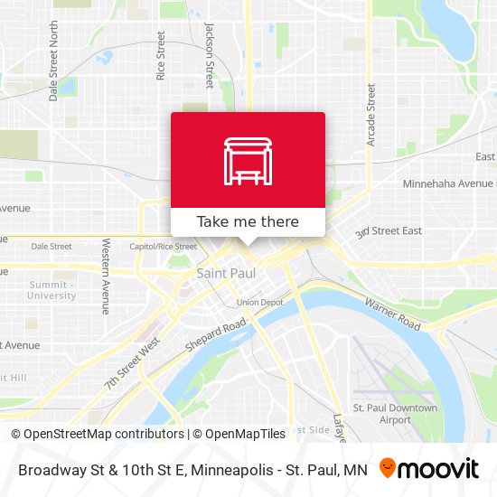 Mapa de Broadway St & 10th St E