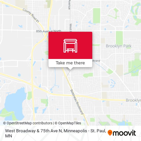 Mapa de West Broadway & 75th Ave N