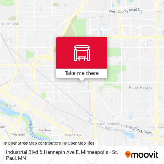 Industrial Blvd & Hennepin Ave E map