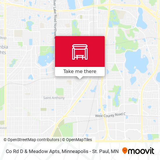 Co Rd D & Meadow Apts map