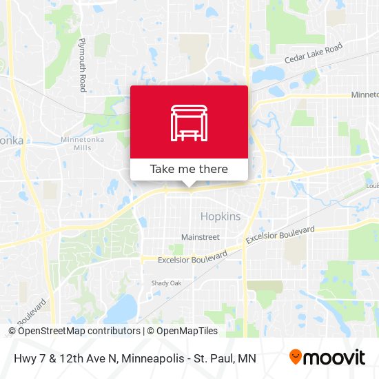 Hwy 7 & 12th Ave N map