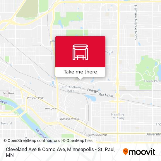 Mapa de Cleveland Ave & Como Ave