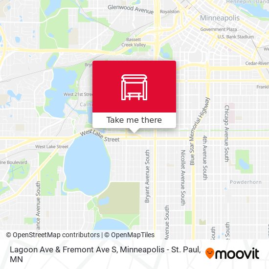 Mapa de Lagoon Ave & Fremont Ave S