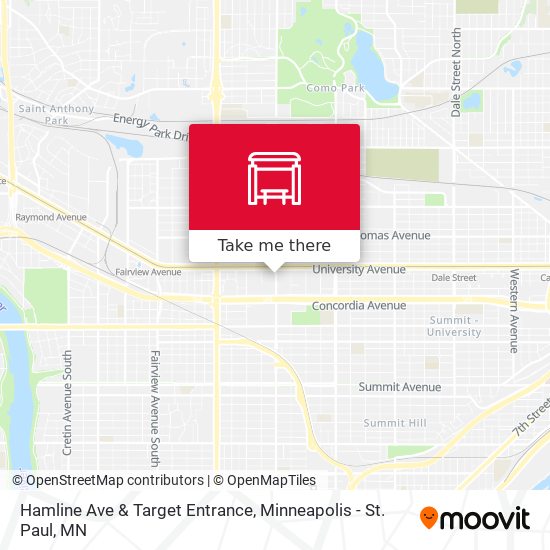 Hamline Ave & Target Entrance map