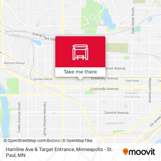 Mapa de Hamline Ave & Target Entrance