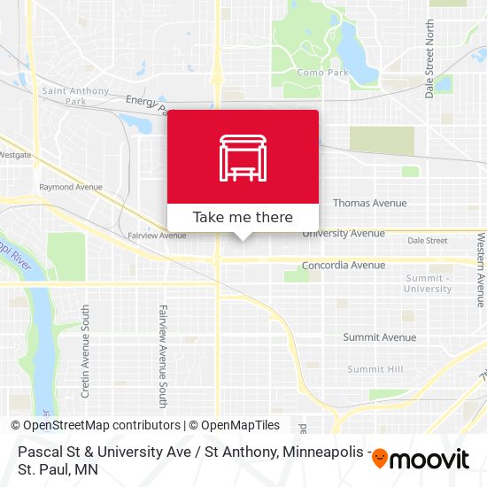 Mapa de Pascal St & University Ave / St Anthony
