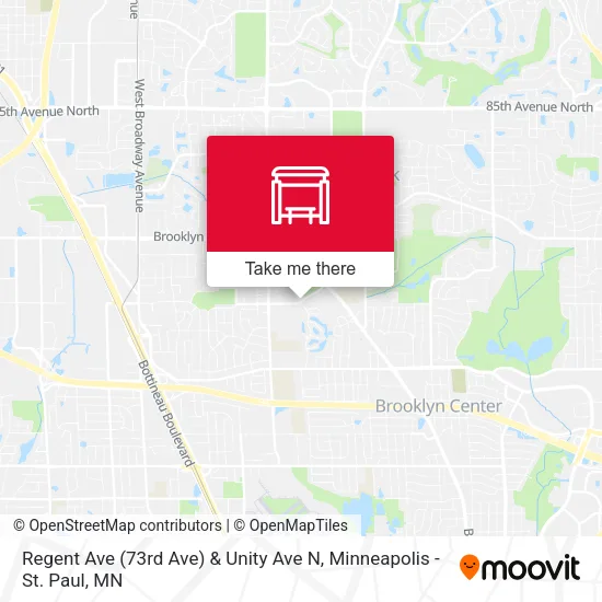 Mapa de Regent Ave (73rd Ave) & Unity Ave N