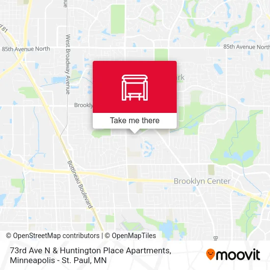 73rd Ave N & Huntington Place Apartments map