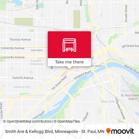 Mapa de Smith Ave & Kellogg Blvd