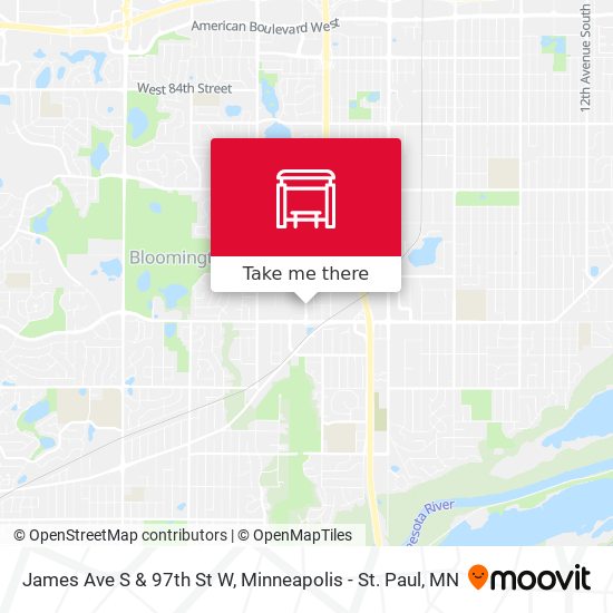 James Ave S & 97th St W map