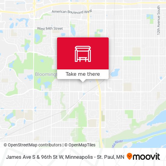 James Ave S & 96th St W map