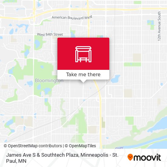 James Ave S & Southtech Plaza map