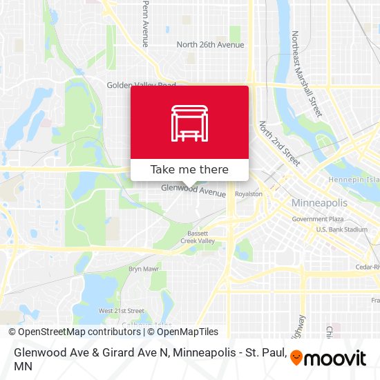 Mapa de Glenwood Ave & Girard Ave N