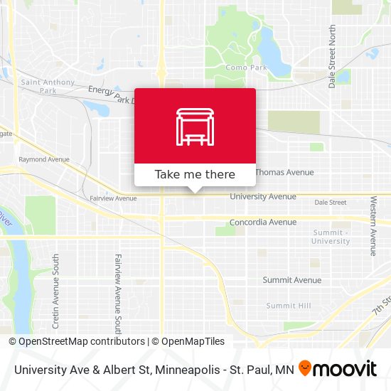 University Ave & Albert St map