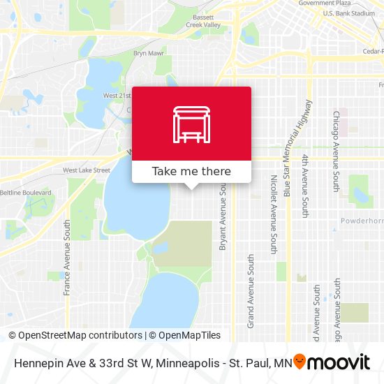 Mapa de Hennepin Ave & 33rd St W