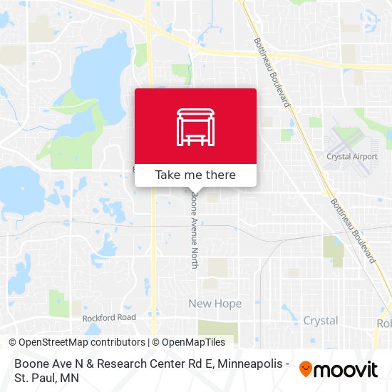 Boone Ave N & Research Center Rd E map