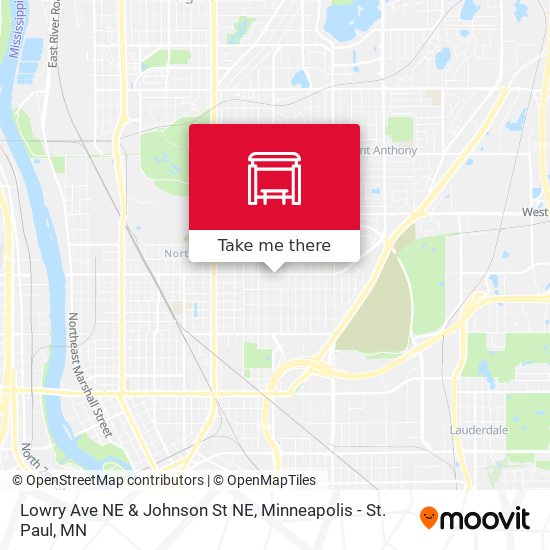 Lowry Ave NE & Johnson St NE map
