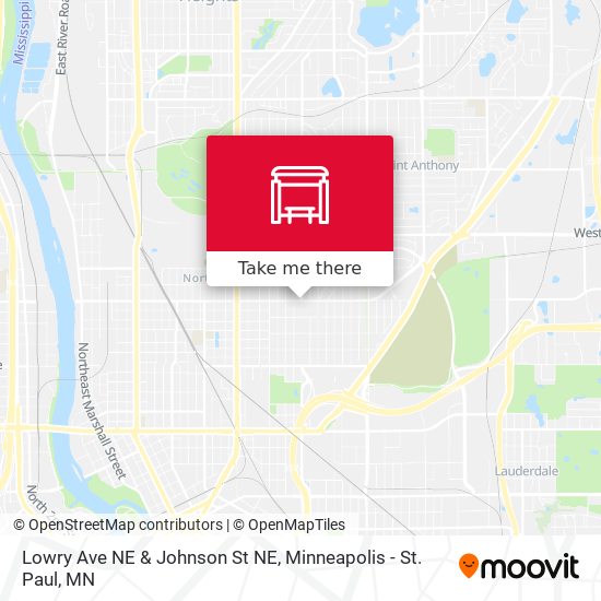 Mapa de Lowry Ave NE & Johnson St NE